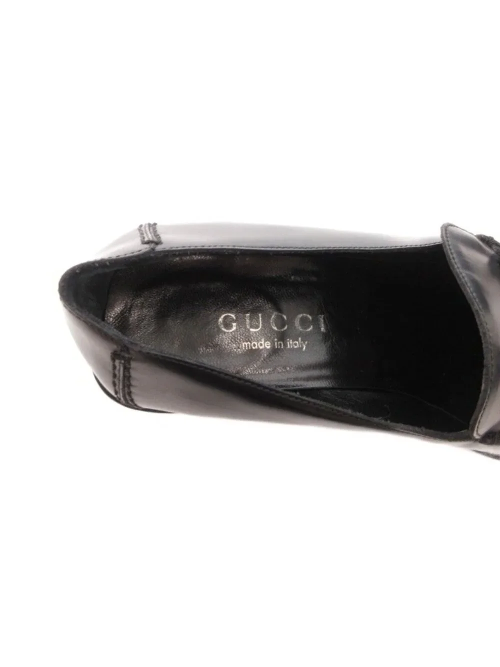 Gucci Horsebit Loafers Chunky Heel Black